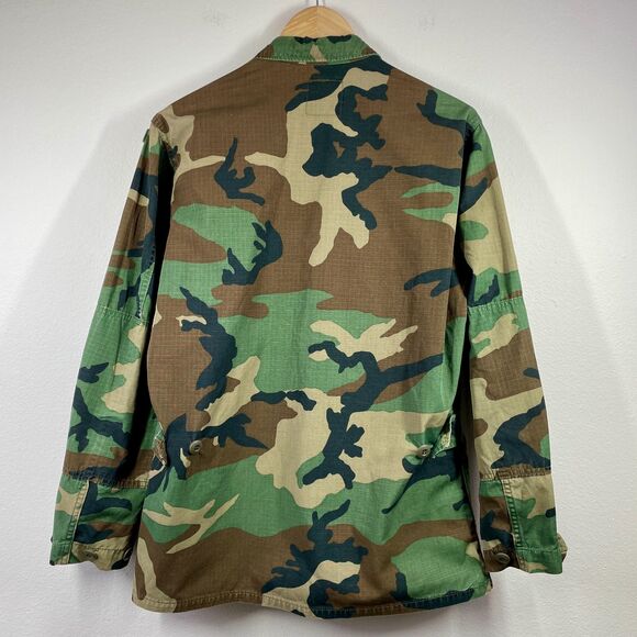 Vintage Army Woodland Fatigue Shirt Small-Regular VTG Army Airborne BRAGG Sm/Reg - Picture 16 of 16